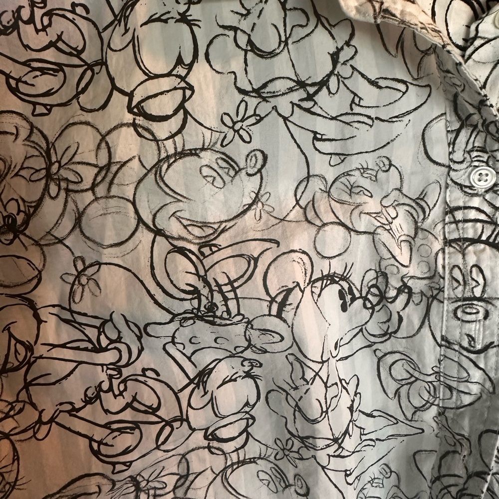 Disney Black and White Mickey Mouse Shirt